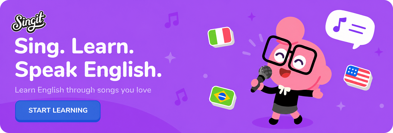 Singit English learning banner